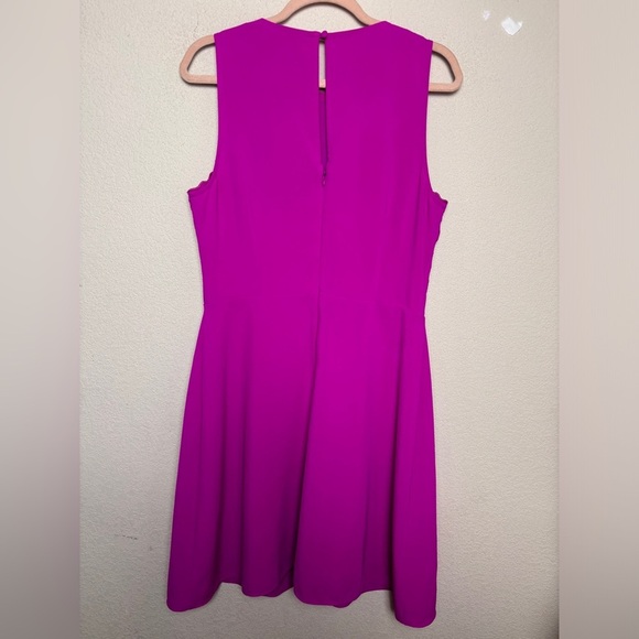 Laundry by Shelli Segal Electric Pink Floral Embroidered Overlay Sheath Dress 10 - Picture 10 of 13